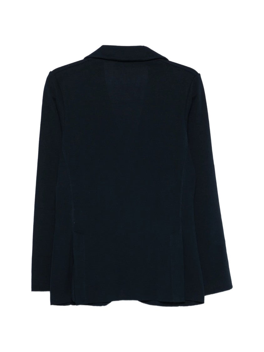 Lardini Black Knitted Tailored Cotton Jacket