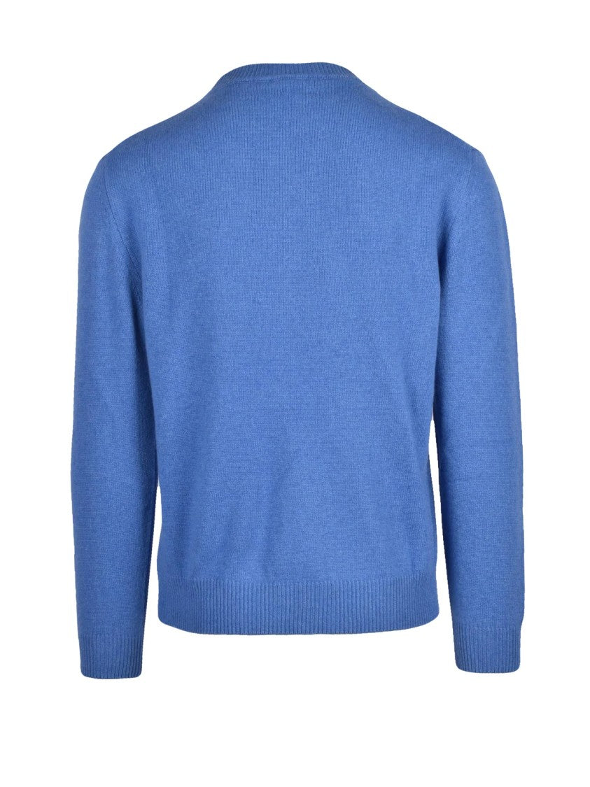 Daniele Fiesoli Crewneck Pullover In Light Blue Cashmere