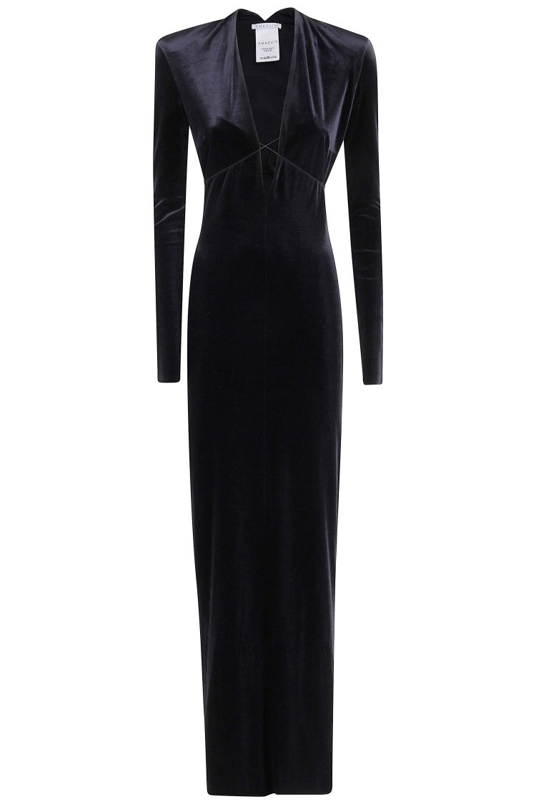 Amazuin Lara Velvet Jersey Midi Dress