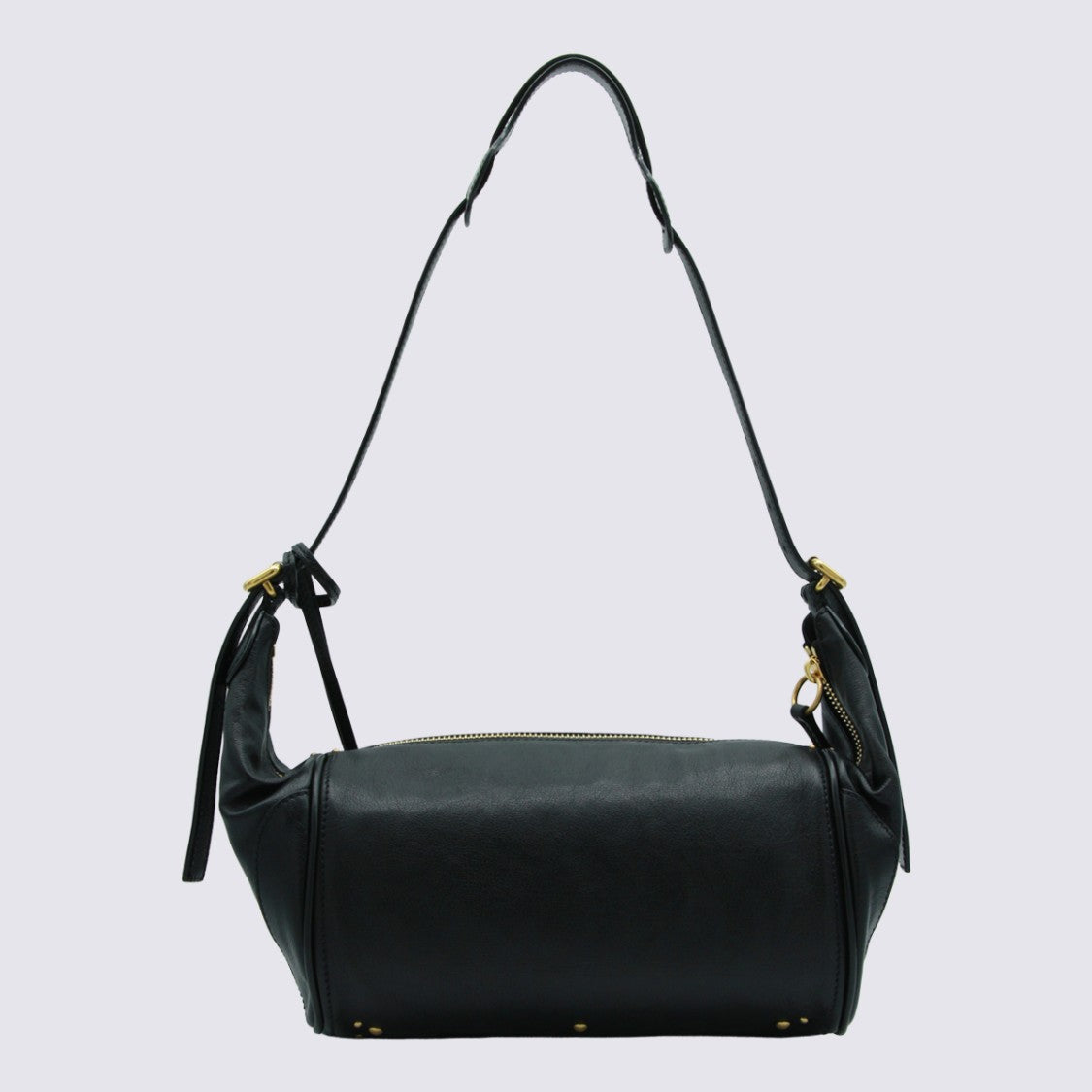 Chloé Sleek Structured Black Handbag With Gold Accents