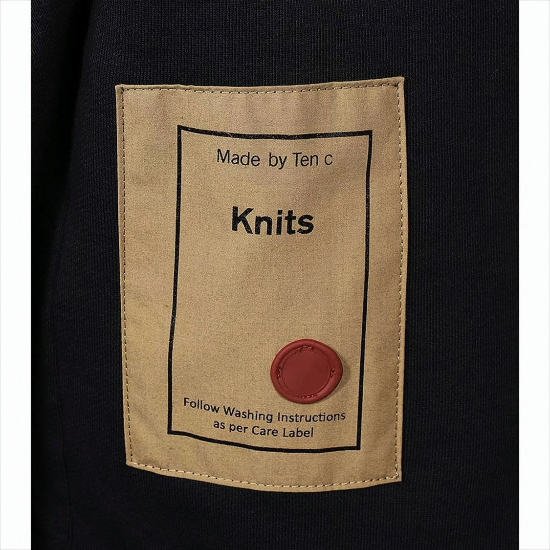 Ten C Cotton Hoodie With Distinctive Logo Patch