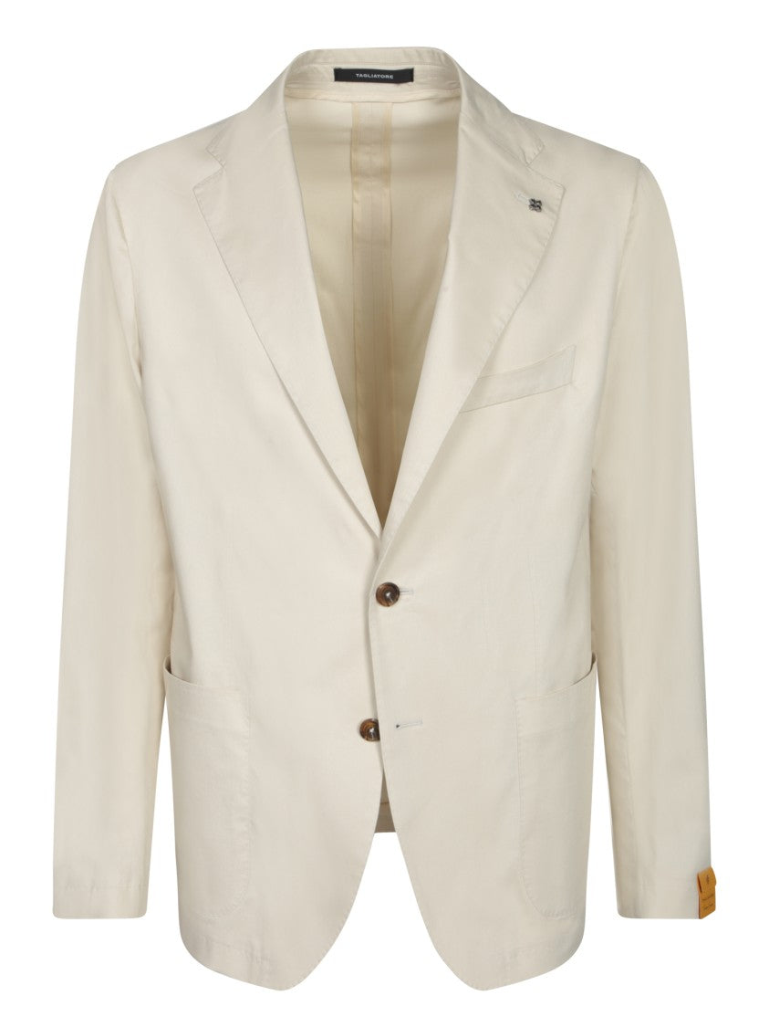 Tagliatore Single-Breasted White Suit With Tailored Trousers