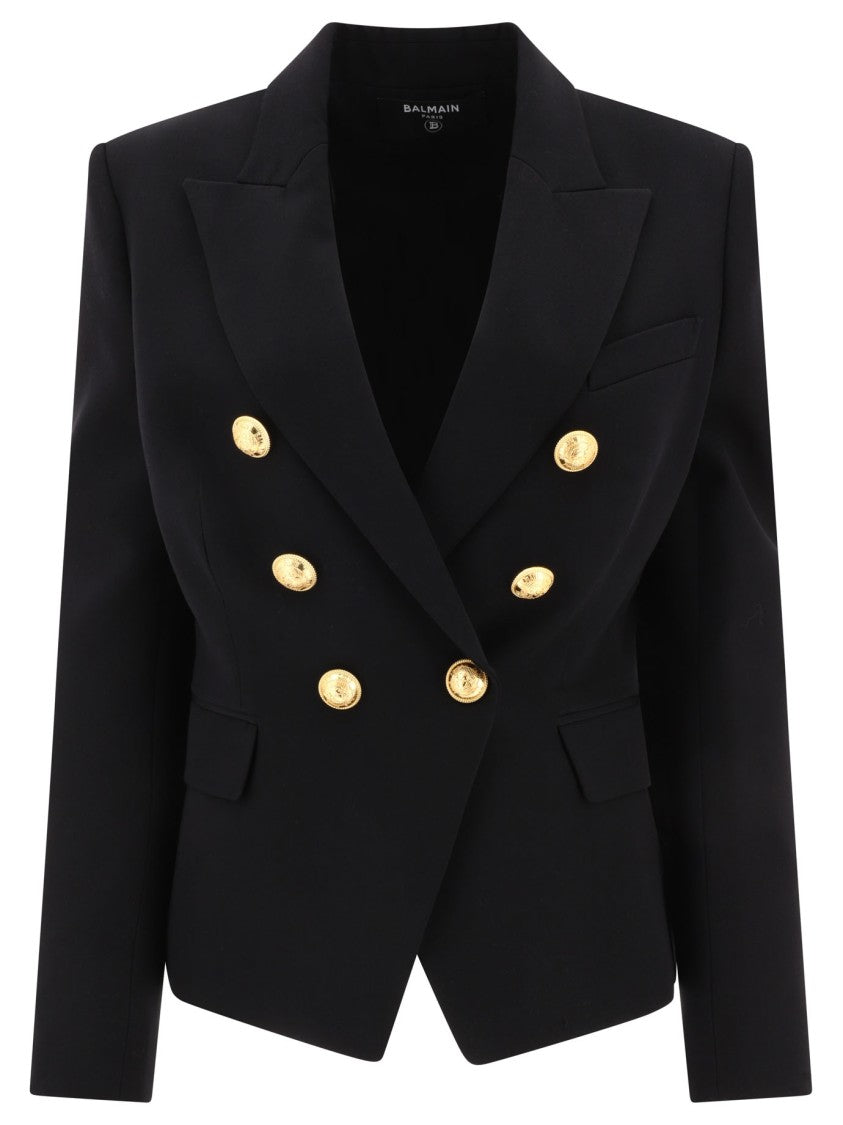 Balmain Double-Breasted Wool Jacket