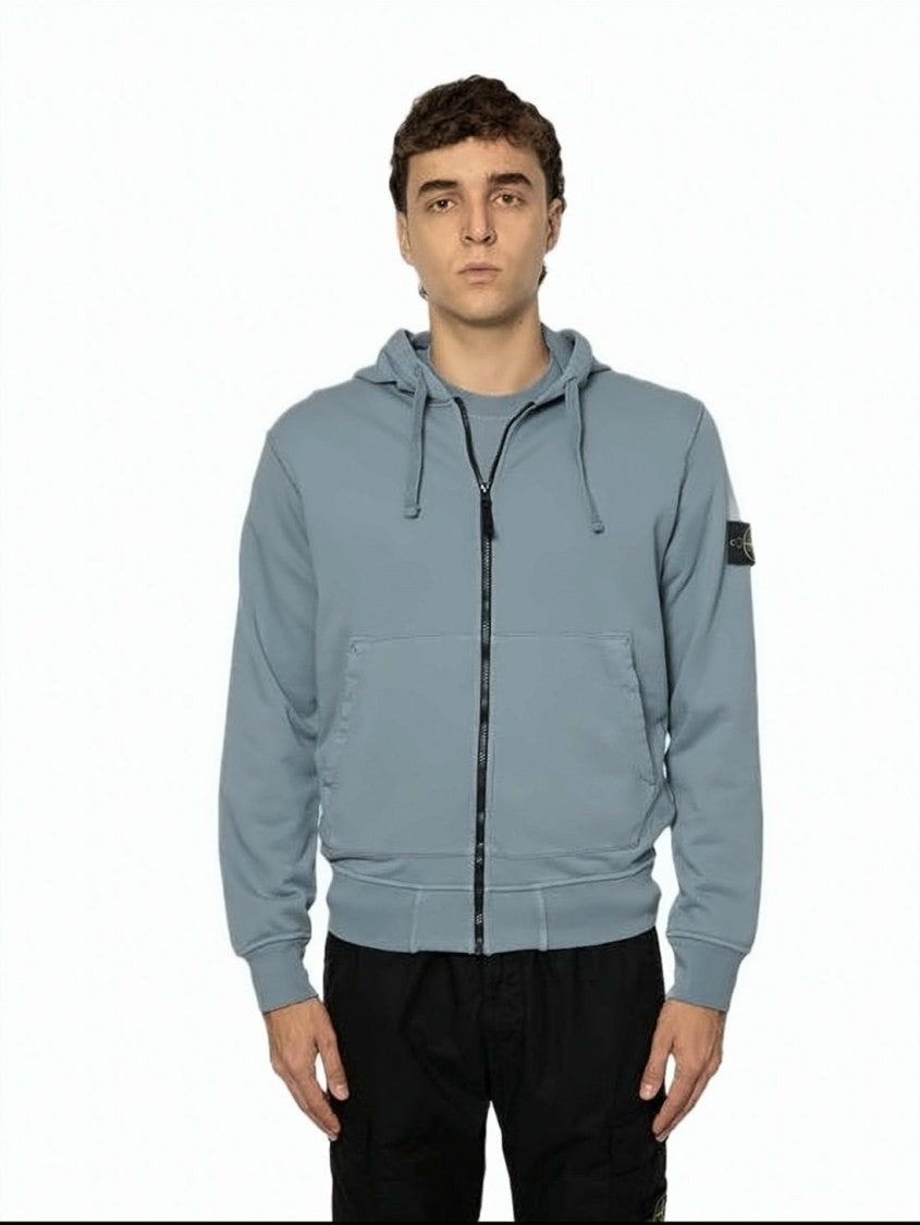 Stone Island Zip-Up Hoodie With Drawstring Hood