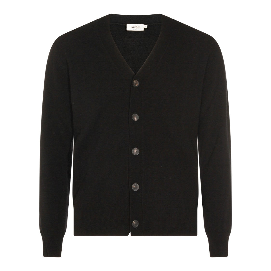 Altea Black Cardigan With V-Neck And Button Closure