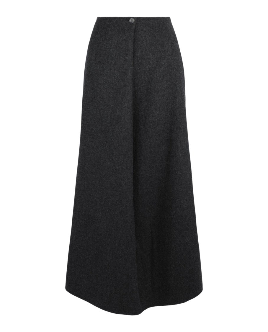 Givenchy Fold-Over Mid-Rise Wool-Blend Midi Skirt