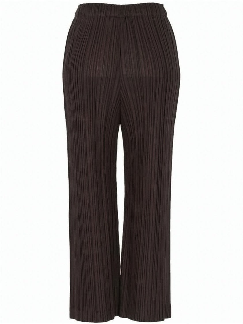 Pleats Please Pleated Relaxed Fit Cropped Pants