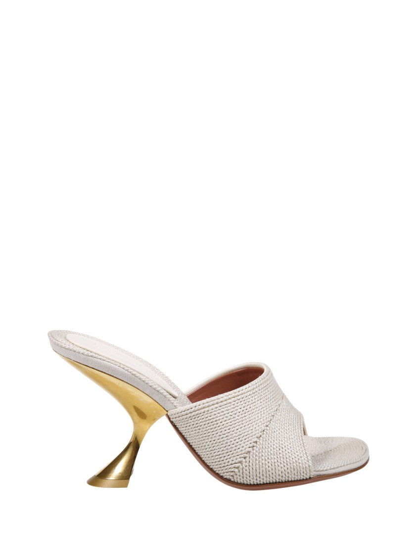 Amina Muaddi Taylor Woven Slipper 90