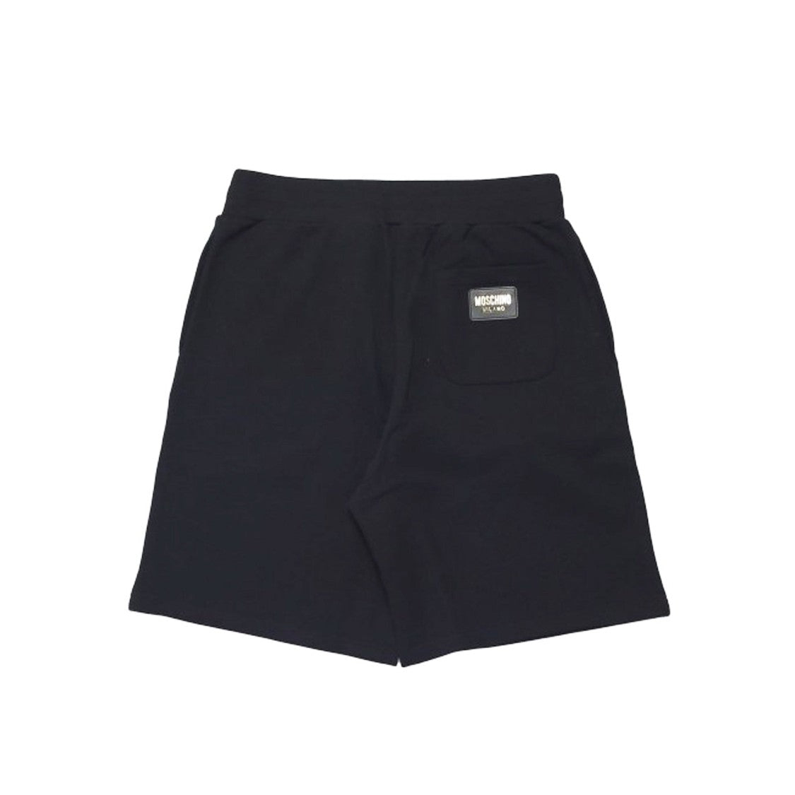 Moschino Black Cotton Shorts With Elasticated Waist