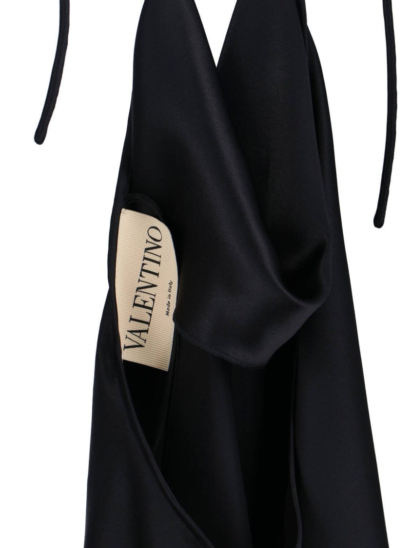 Valentino Black Silk Strap Top