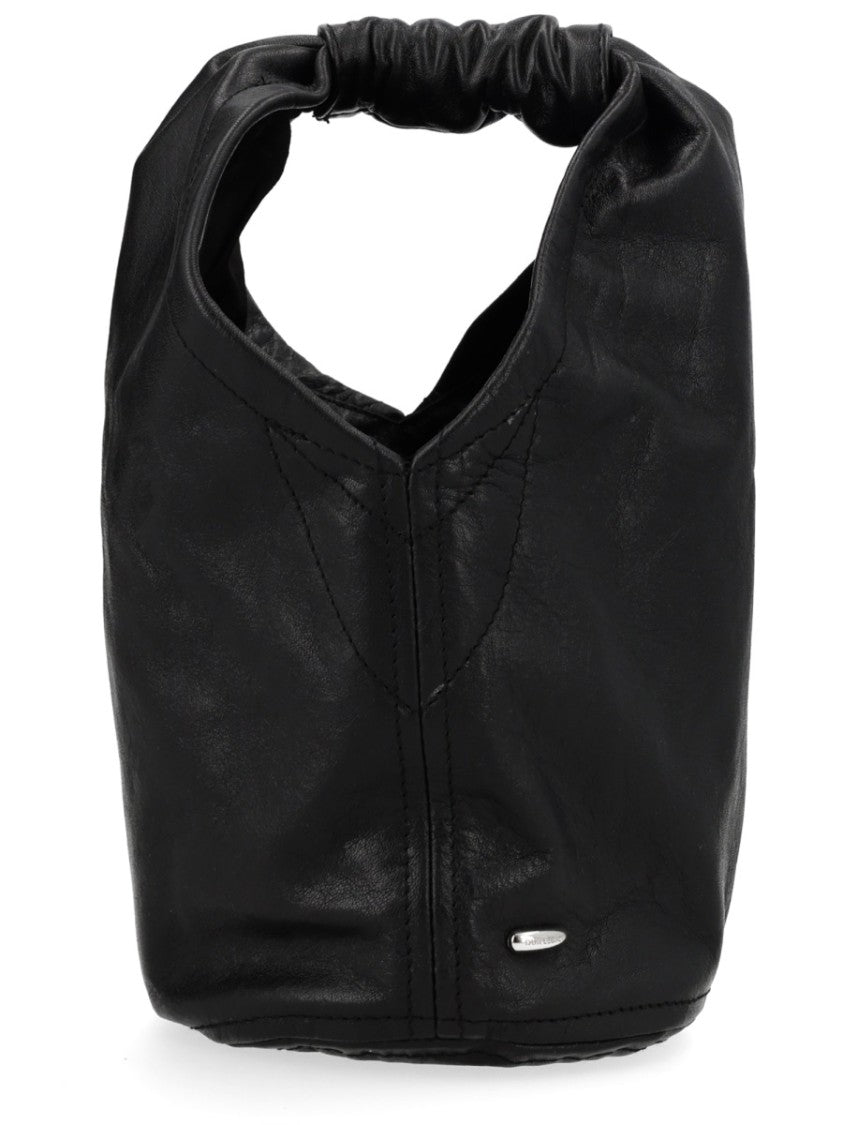 Our Legacy Black Fofinho Drip Bull Leather Tote Bag