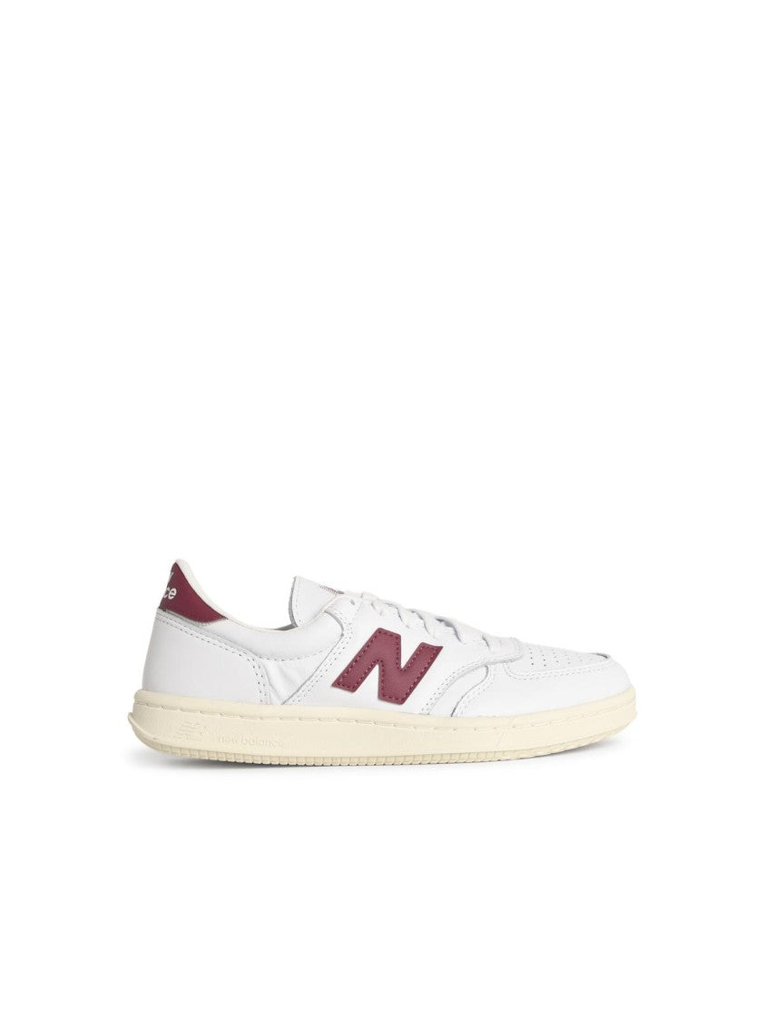 New Balance 'T500' White Leather Sneakers