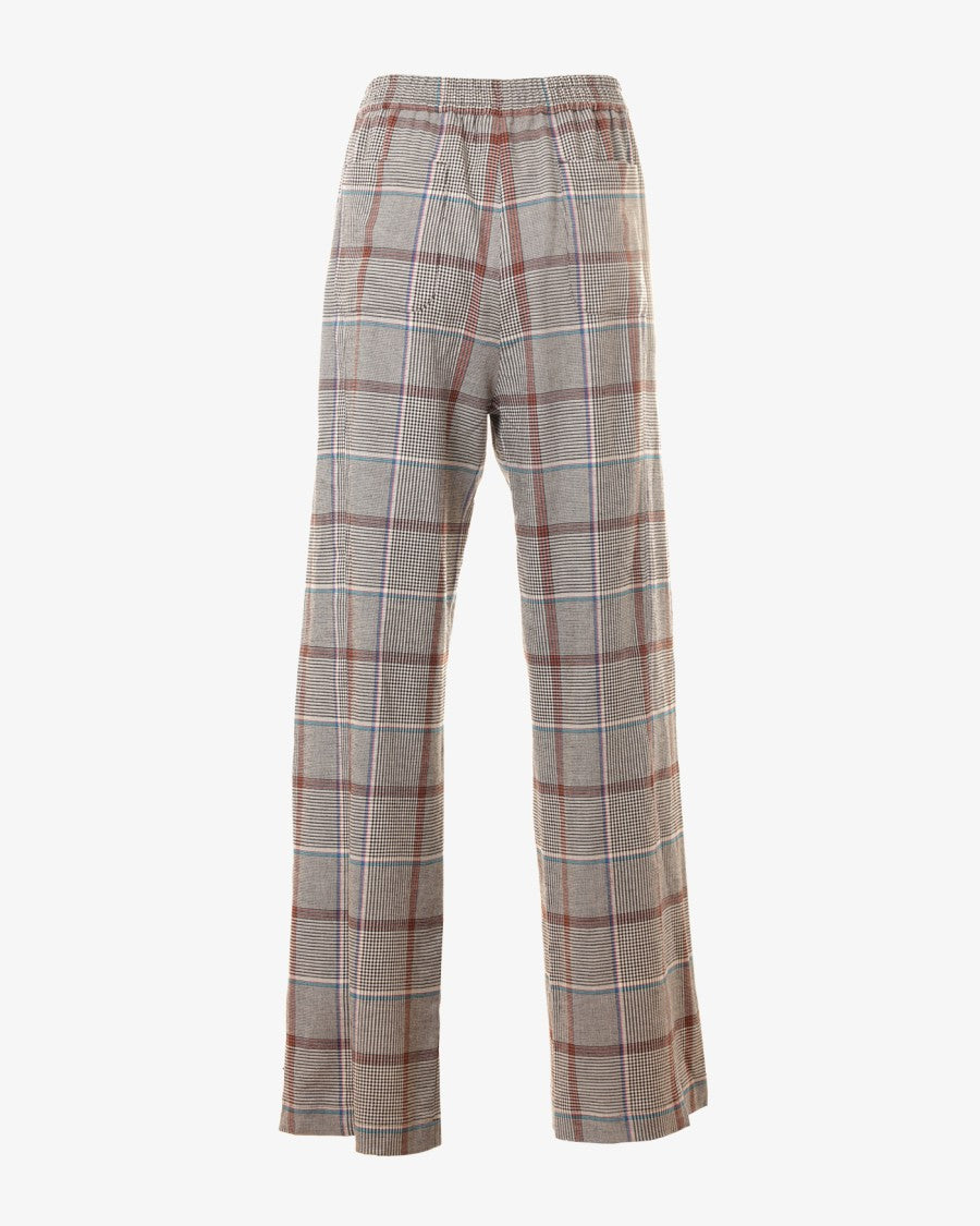 Paul Smith Brown Prince Of Wales Check Wide-Leg Trousers