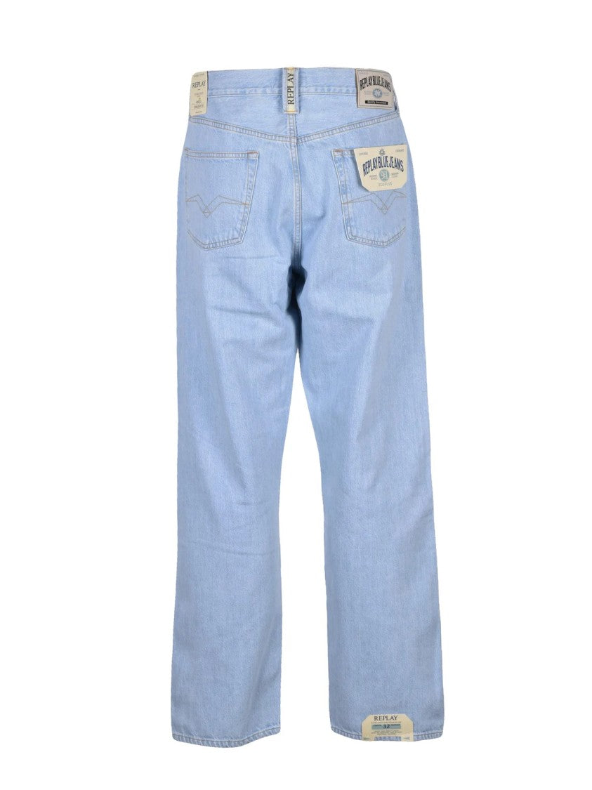 Replay Light Blue Cotton Jeans
