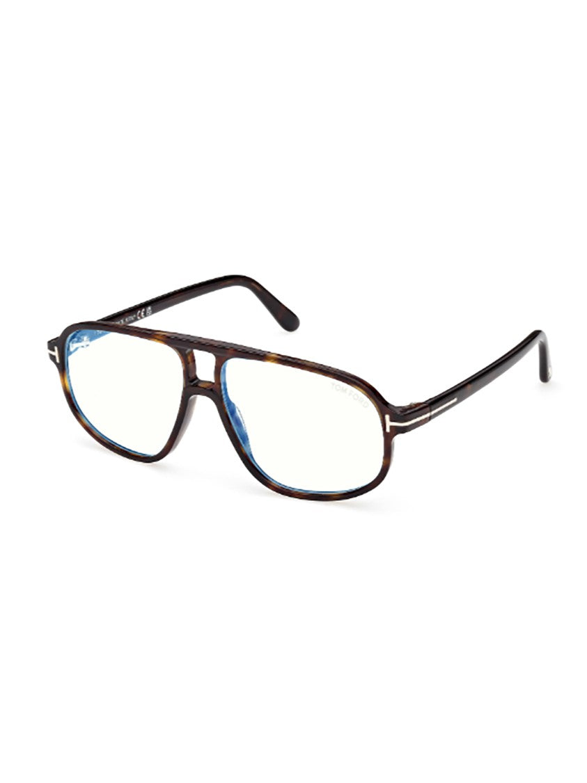 Tom Ford Brown Tortoiseshell Optical Frames With Rectangular Shape