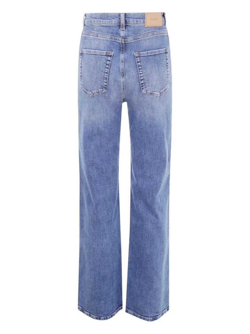 Twin-Set Classic High-Waisted Straight Leg Jeans