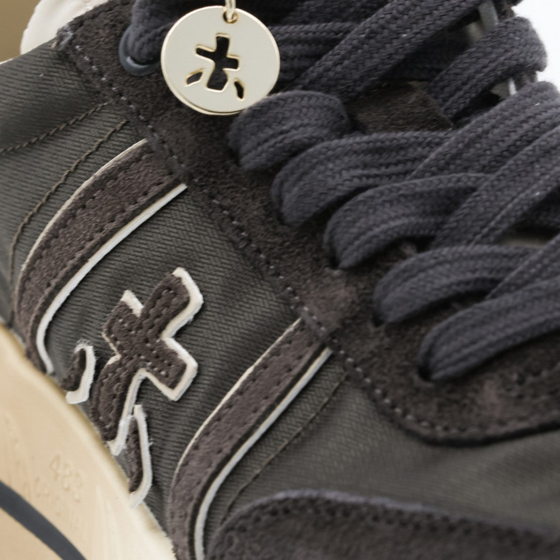 Premiata Chunky Platform Multi-Material Sneakers