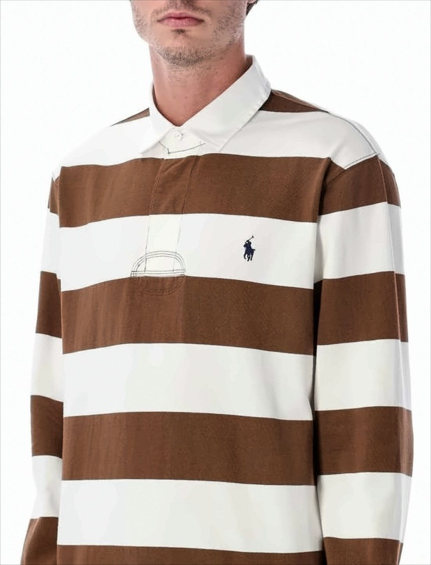 Polo Ralph Lauren Long-Sleeve Polo Shirt With Horizontal Stripes