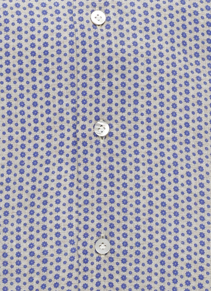 Borriello Floral Print Linen Shirt