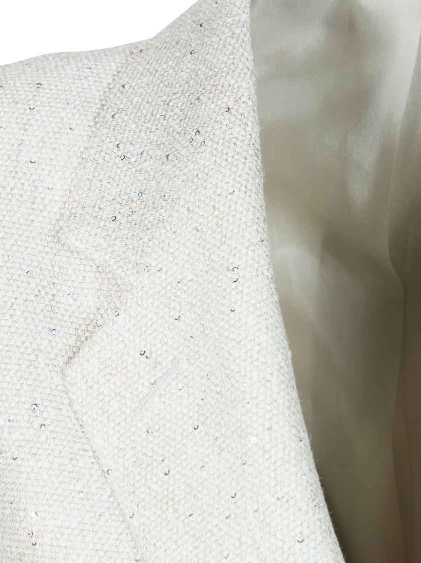 Tagliatore Textured Shimmer Notched Lapel Jacket