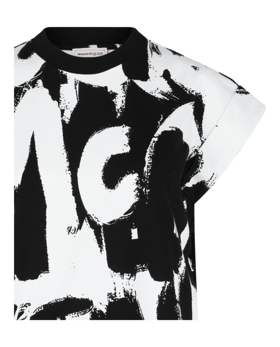 Alexander Mcqueen Graffiti Print T-Shirt
