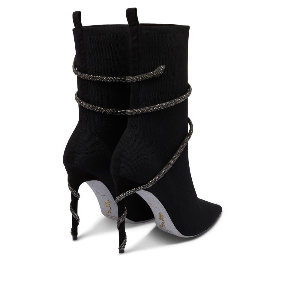 René Caovilla Margot Black Bootie 105
