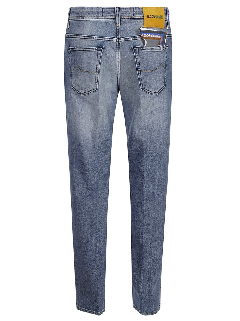 Jacob Cohen Slim Fit Light Blue Cropped Leg Denim Jeans