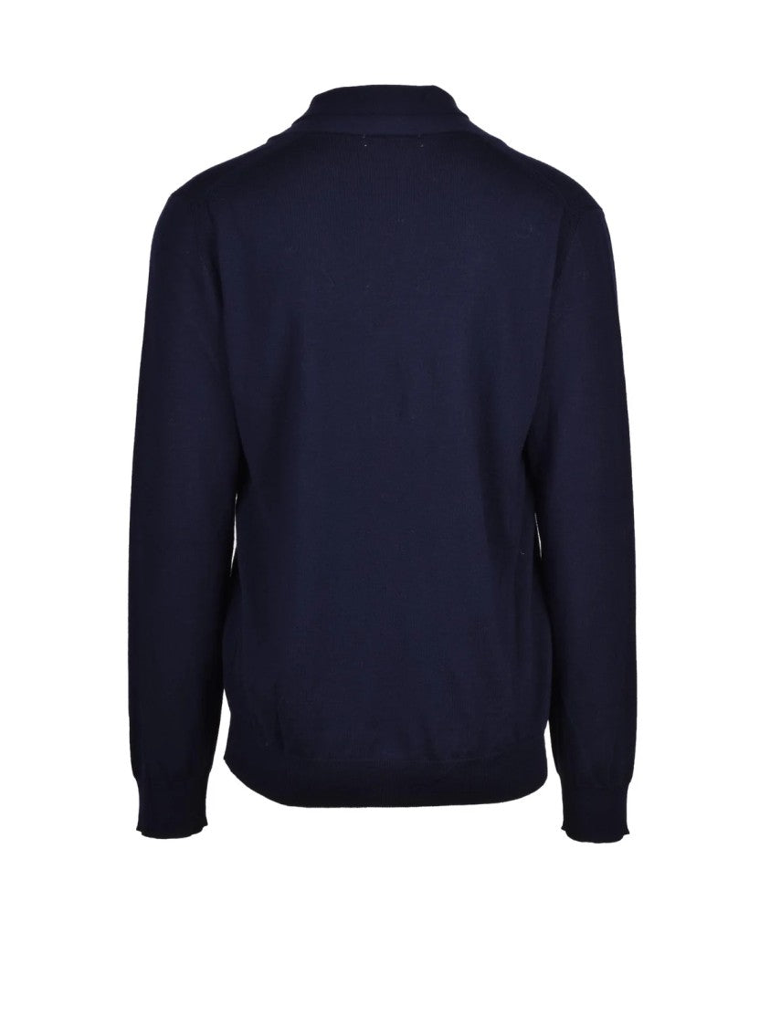 Grifoni Multicolor Virgin Wool V-Neck Pullover