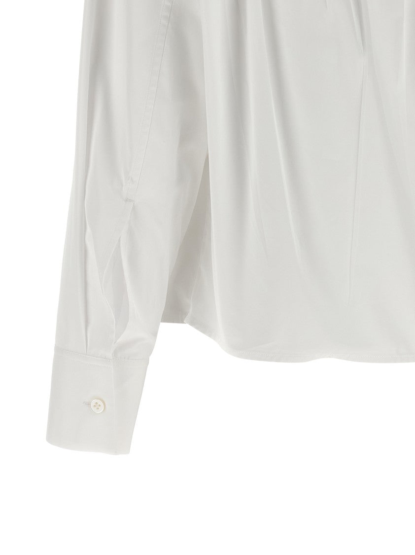 Jil Sander Ruffled White Shirt With Cropped Silhouette