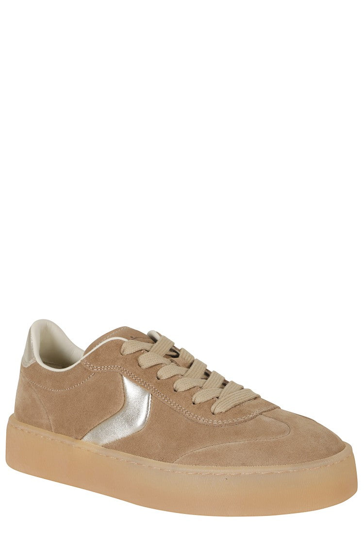Voile Blanche Mind 02 Metallic Goat Skin Suede Low-Top Sneakers