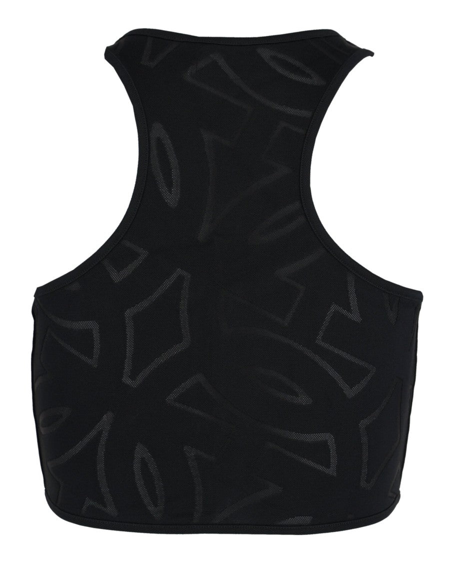 Ferragamo Scoop Neck Cropped Top