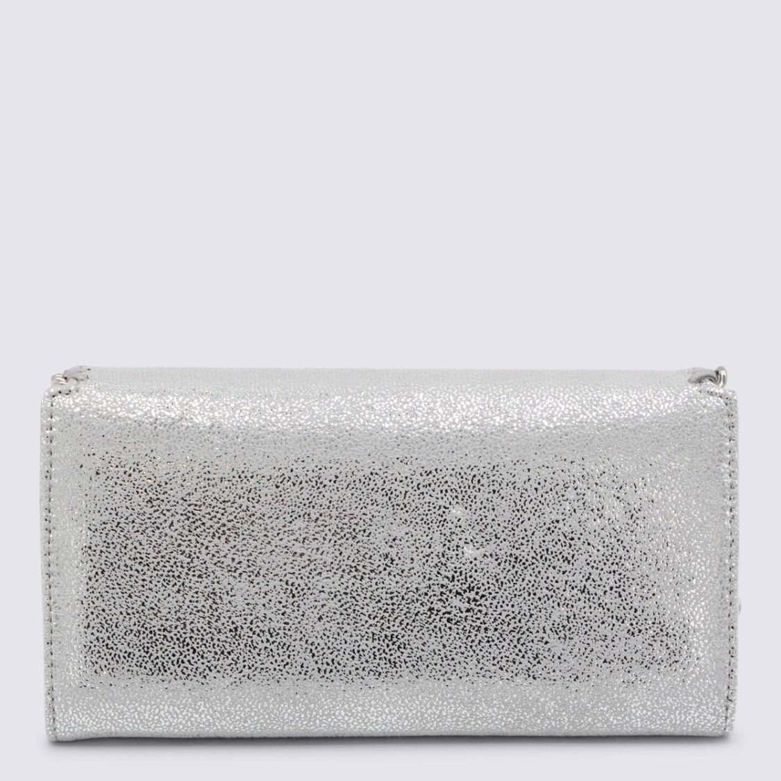 Stella Mccartney Silver Faux Leather Continental Wallet Crossbody Bag