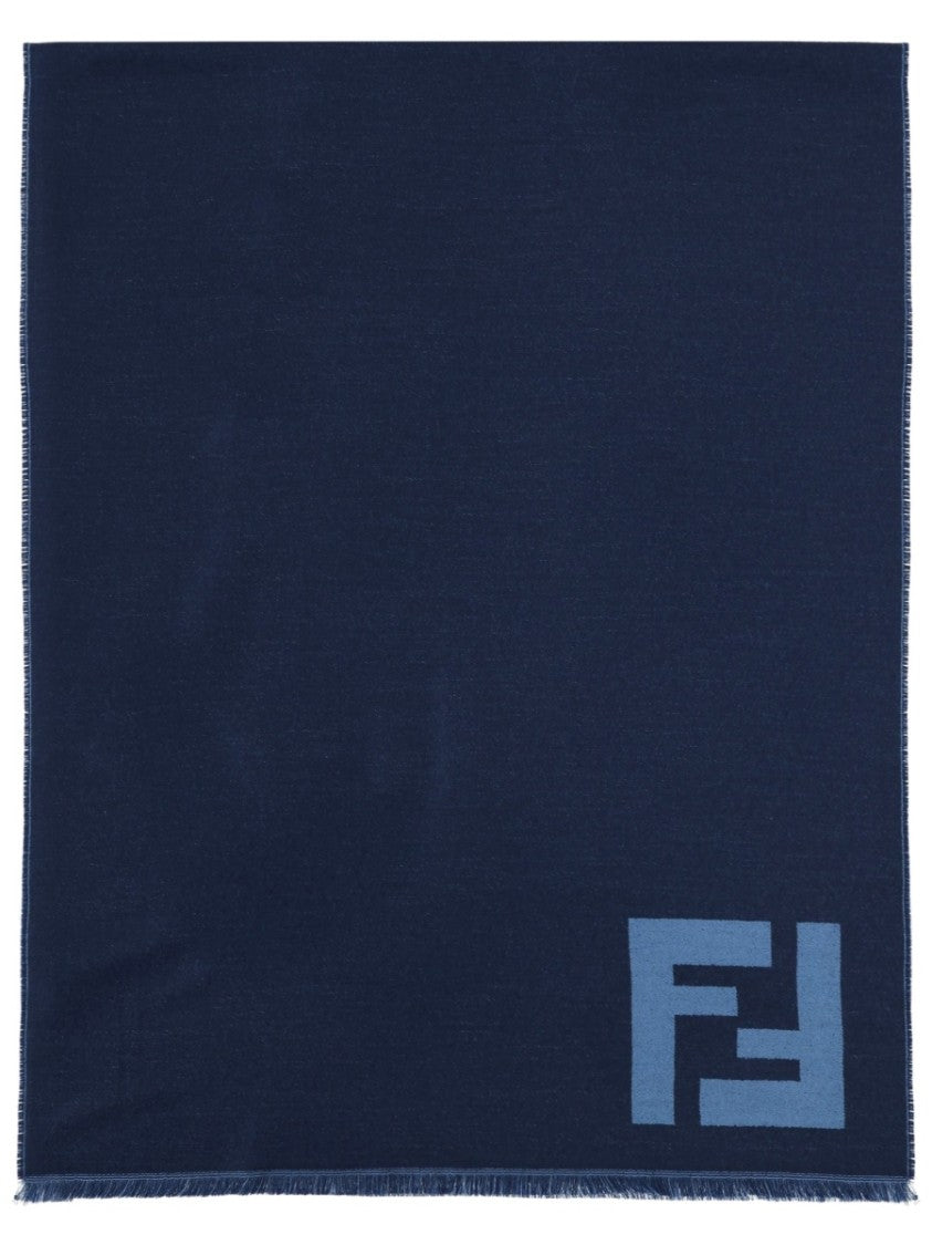 Fendi Refined Fringed Virgin Wool Scarf