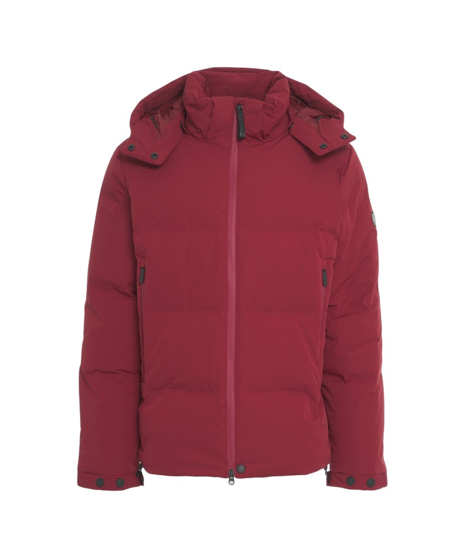 Alpha Tauri Quilted Down Jacket With Hood And Double Zipper