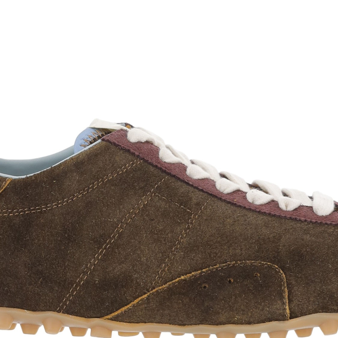Maison Margiela Brown Low-Top Suede Sneakers