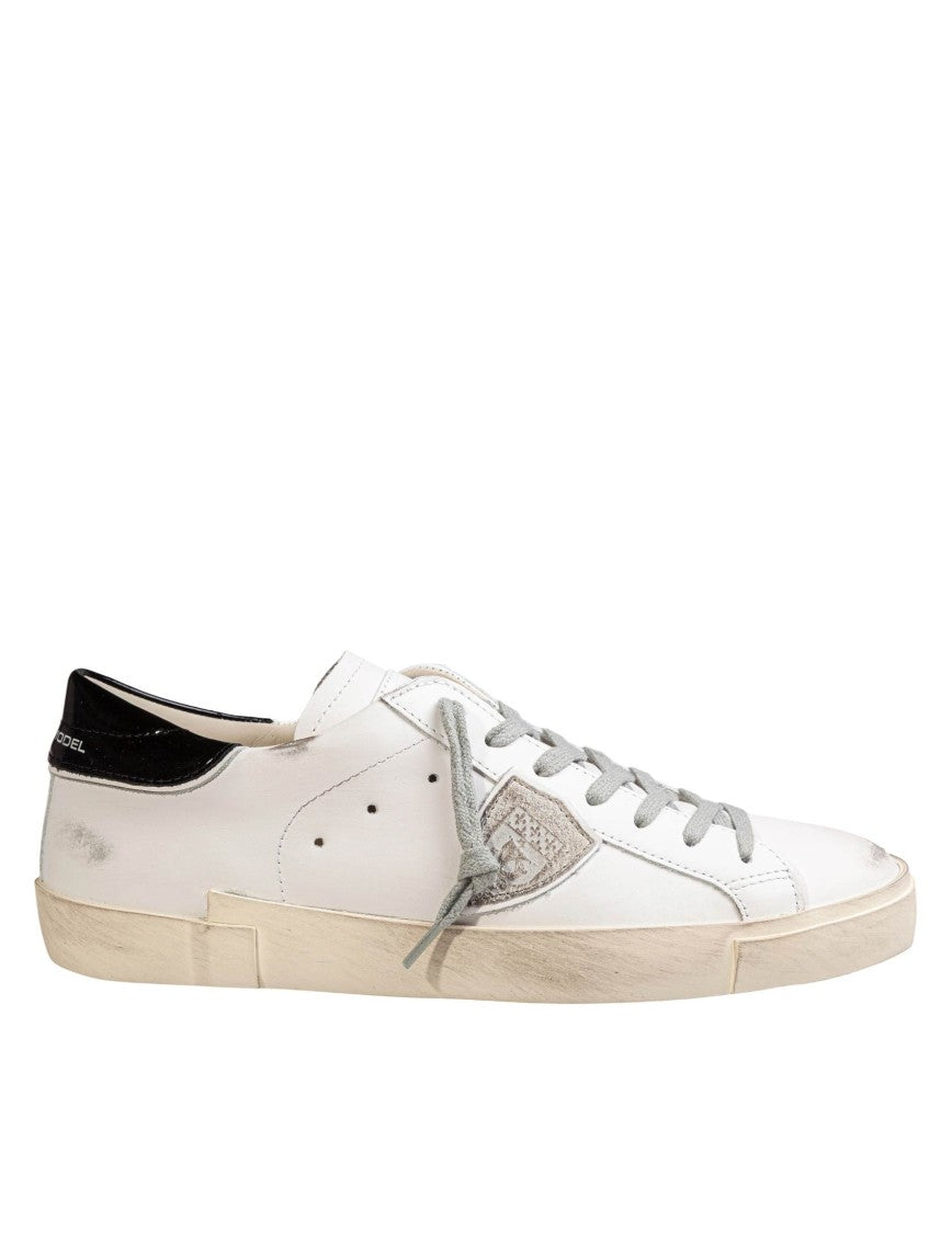Philippe Model Prsx Low Leather Sneakers Black/White