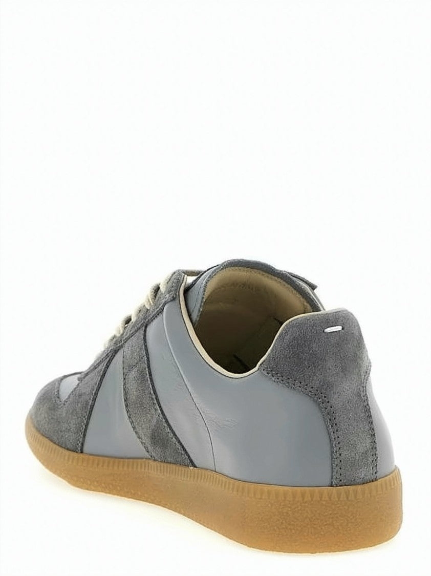 Maison Margiela Low-Top Grey Sneakers With Smooth