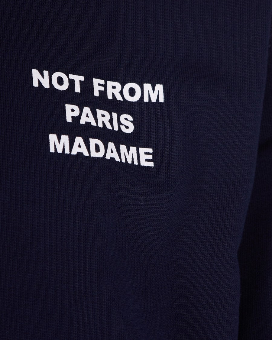 Drôle De Monsieur Crew Neck Sweatshirt With Ribbed Cuffs