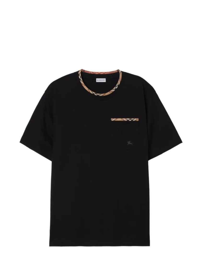 Burberry Black Cotton Logo T-Shirt