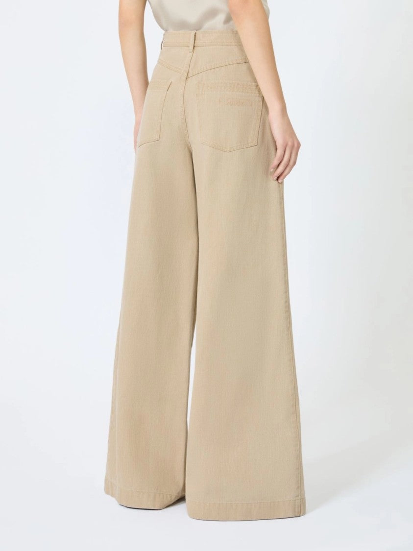 Max Mara Mxmalamaro Wide-Leg Structured Fabric Pants