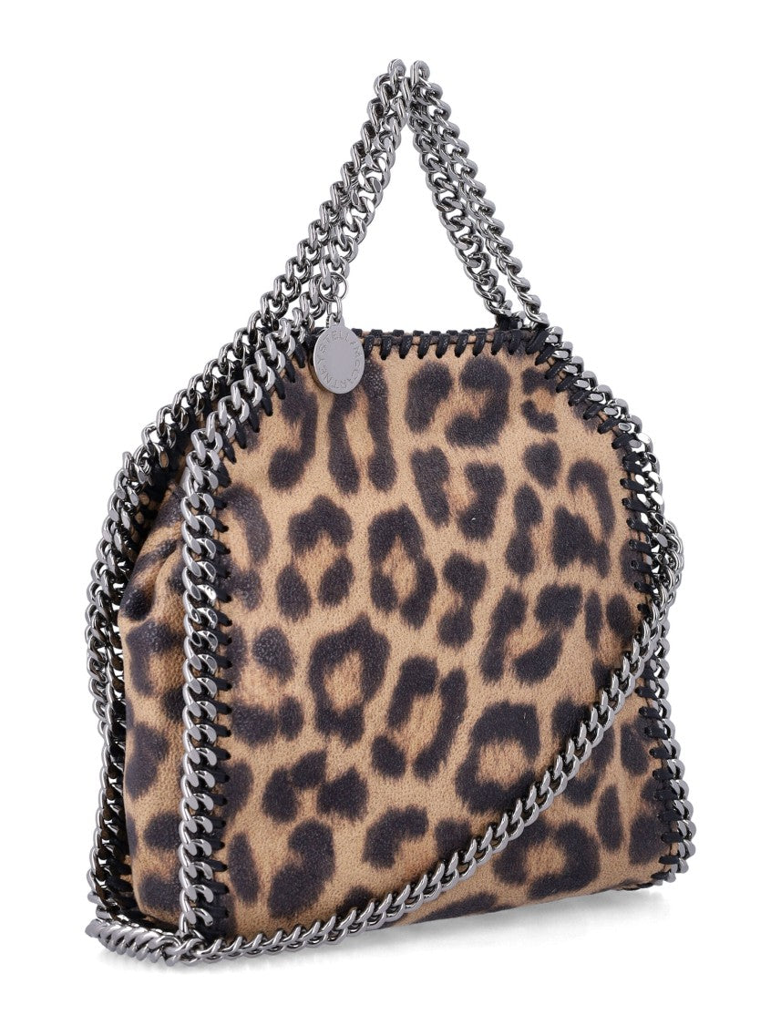 Stella Mccartney Compact Leopard Print Shoulder Bag With Distinctive Chain Trim