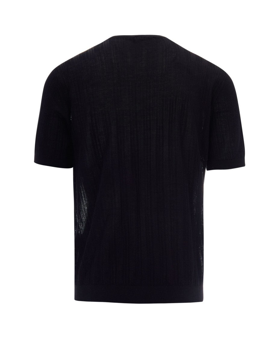 Emporio Armani Classic Round Neck T-Shirt With Ribbed Texture