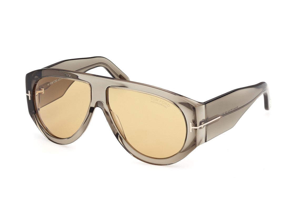 Tom Ford Ft1044 Oversized Grey Translucent Aviator Sunglasses