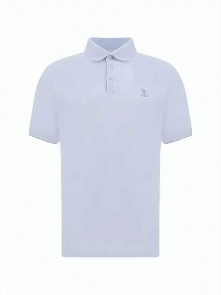 Brunello Cucinelli Short-Sleeve Polo Shirt With Textured Pattern