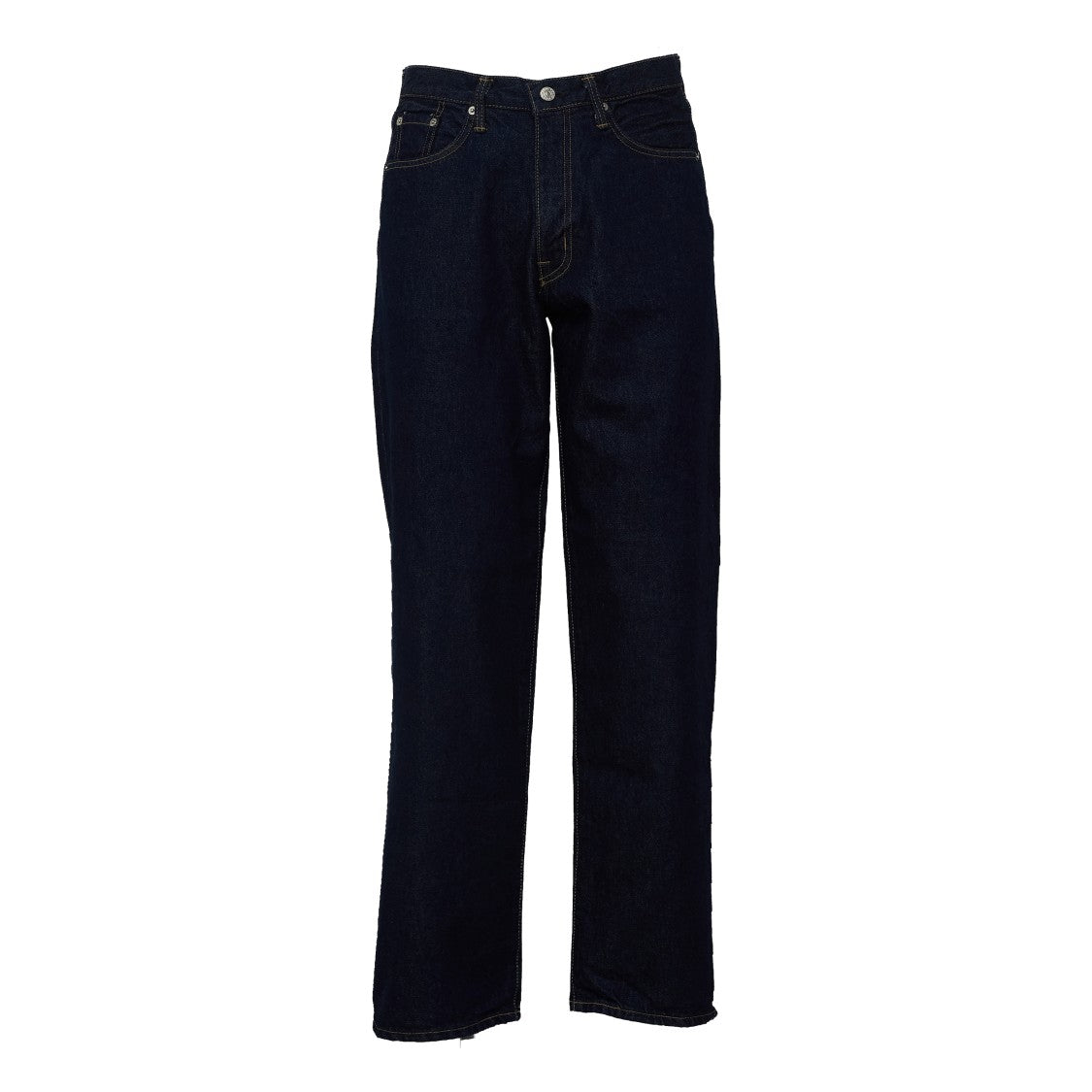 Edwin Loose Fit Denim Pants With Five Pockets And Contrasting Embroidery