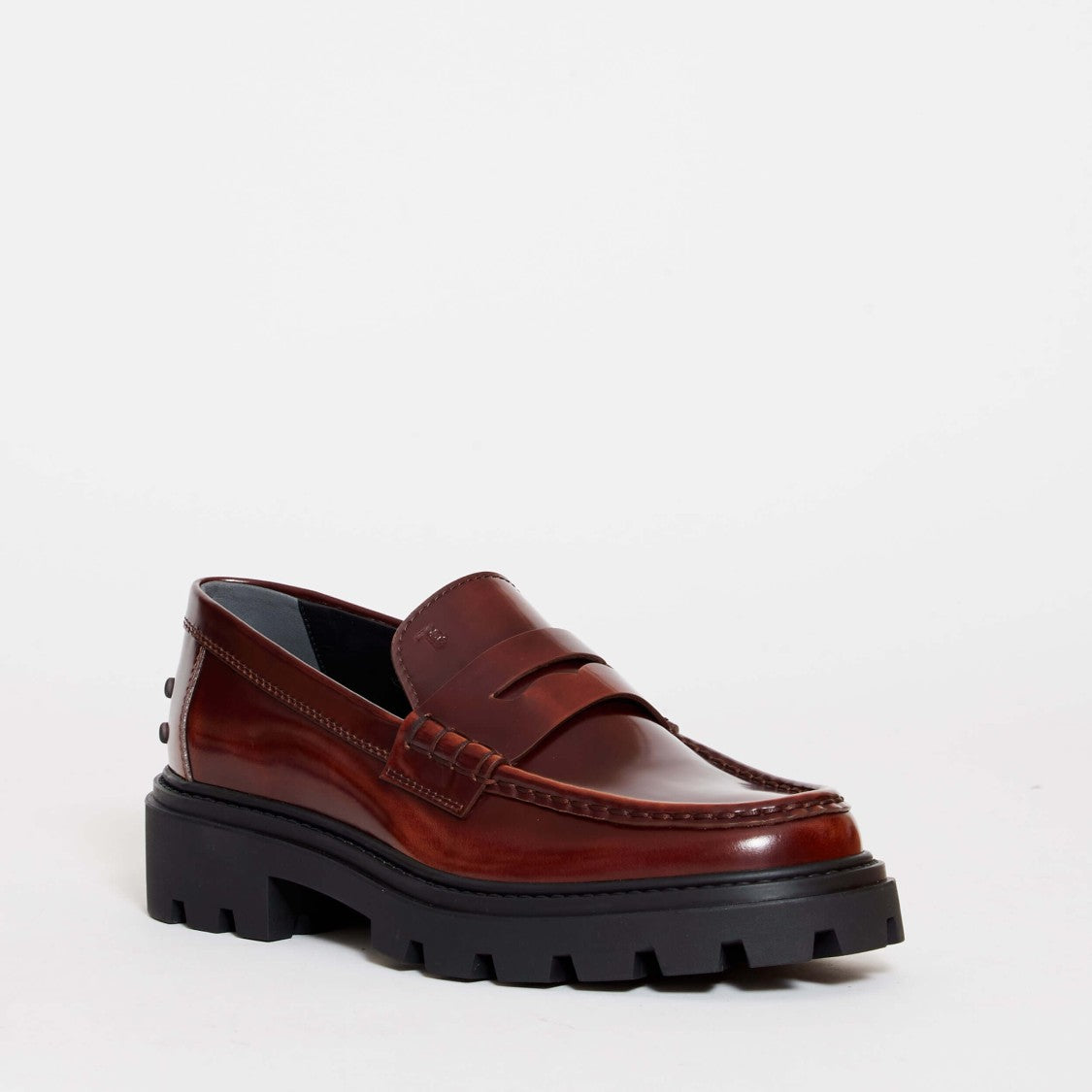 Tod's Brushed Leather Brown Loafer