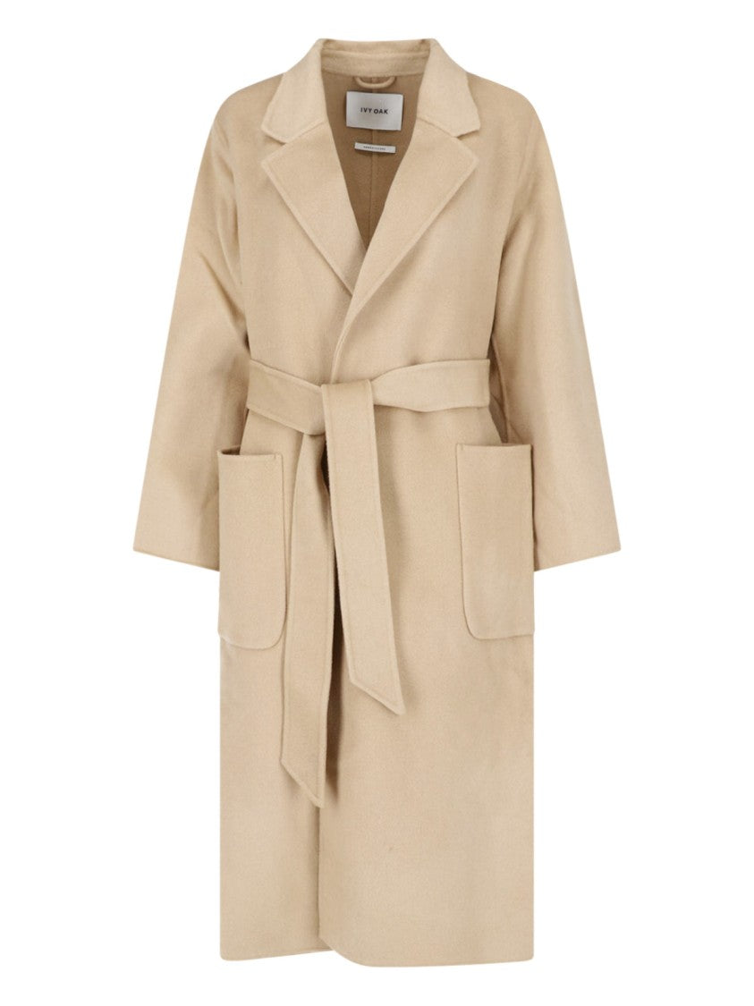 Ivy & Oak Beige Iocelia Belted Wool Coat