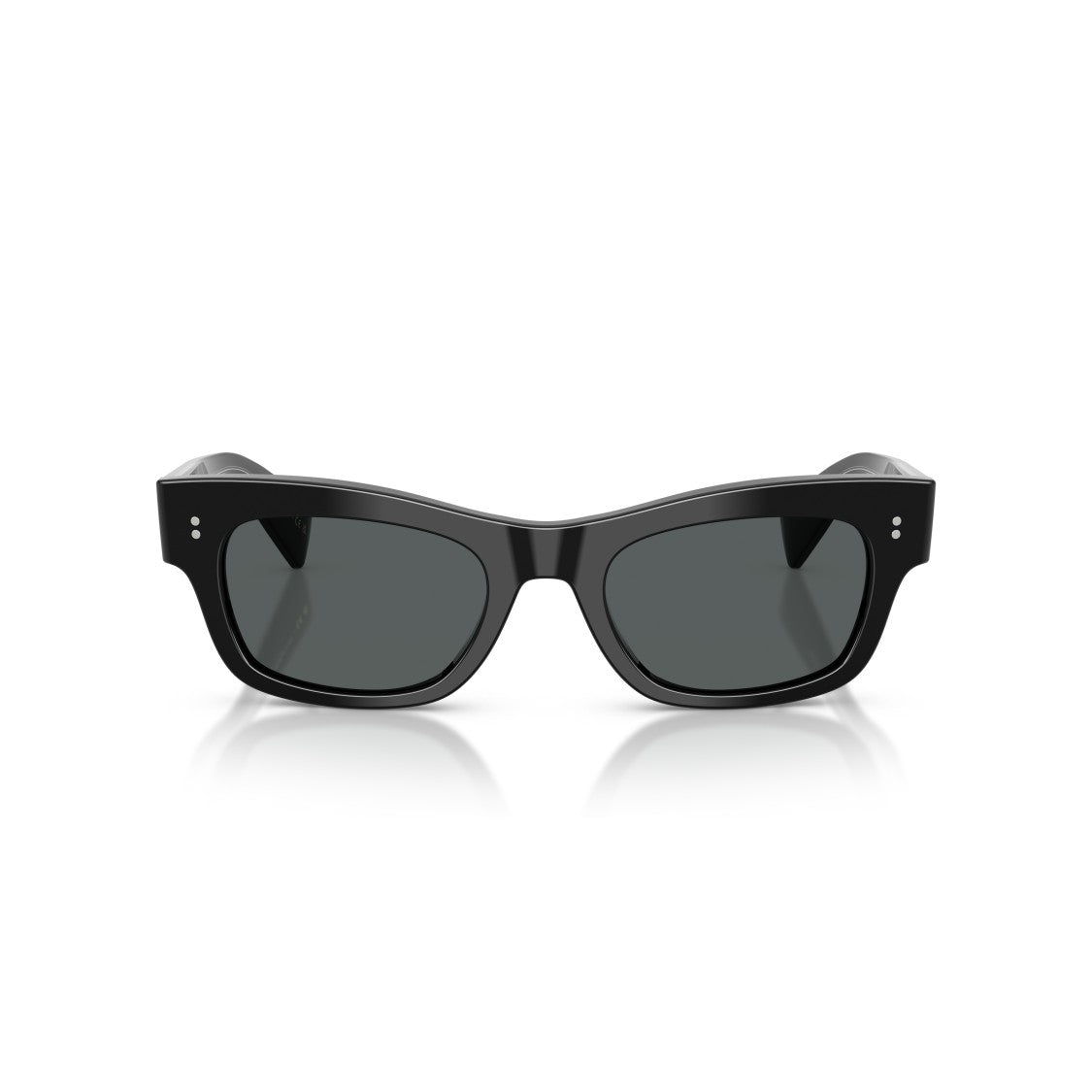 Oliver Peoples Bold Rectangular Acetate Sunglasses With Metallic Accents