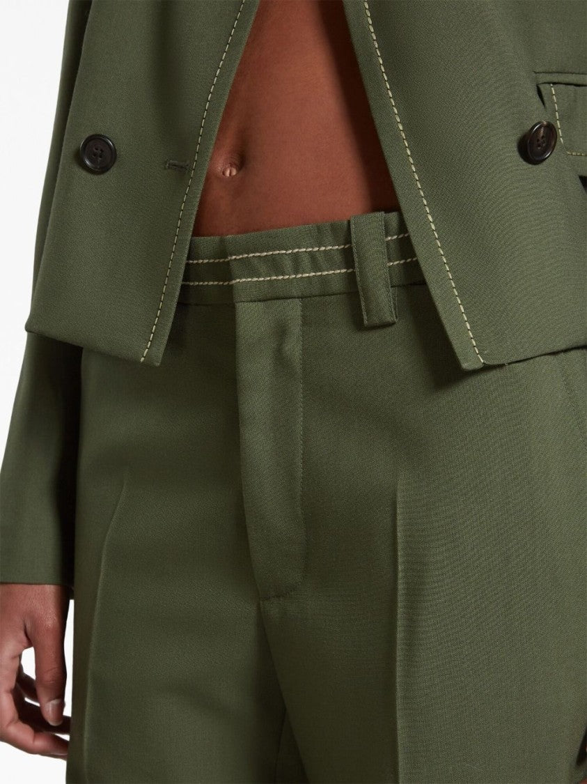 Marni Tailored Green Trousers
