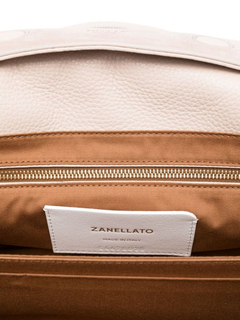 Zanellato Structured Suede And Grained Leather Handbag